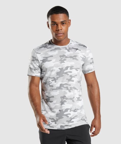 Men's Gymshark Arrival T-Shirts Camo | CA D0N6A5